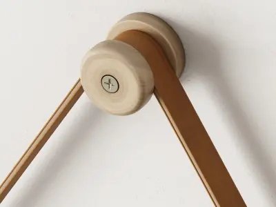 Modern Leather Round Hanging Mirrors - West Elm 3D model