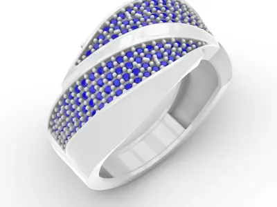 Jewelry Diamond Ring Model RG37 Free 3D print model