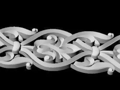 Central decor ornament for furniture 3D model 140
