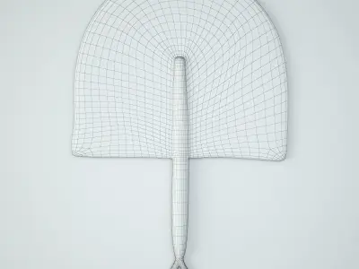 African Handwoven Fan 25 3D model