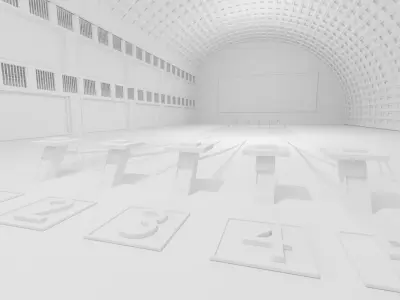 Swim Stadion-Stadium pool-Arena pool Low-poly 3D model