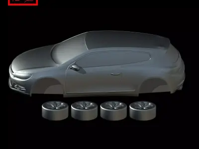 Volkswagen Scirocco 2008 3D print model