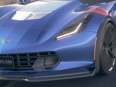 Chevrolet Corvette Grand Sport 2017 desert studio  3D model