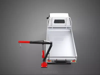 ATTACHMENT HYDRAULIC LIFT JIB CRANE WINCH FLATBED PICKUP TRUCK 3D model