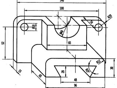3D Design of Machine Part V2 3D print model