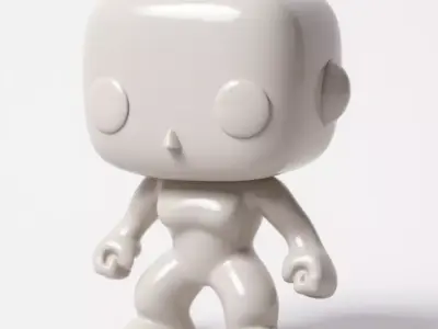 Female funko pop diy 3D print model