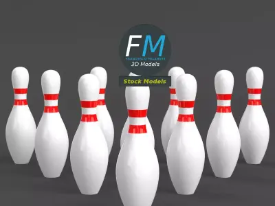 Bowling pins 3D model