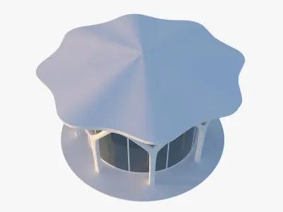 Parametric cylindir building 3D model