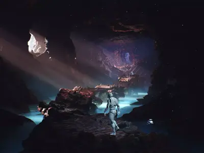 Whimsical Caves Kit - Unreal Engine Cave Pack Low-poly 3D model