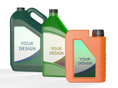 Plastic Jerrycans Set 3D model