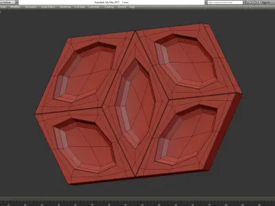 3d panel decoration low poly 3d model Low-poly 3D model