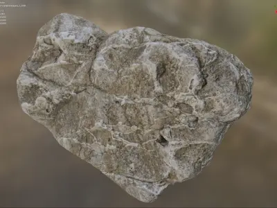 Sandstone with Quartz - 8K Textures - 6 Mesh Resolutions Low-poly 3D model