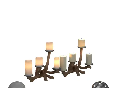 Handmade Driftwood Pillar 3D model