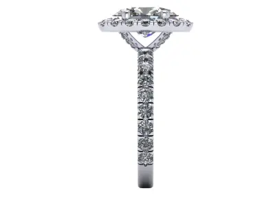 Side-stone Diamond Wedding Ring R1 3D print model