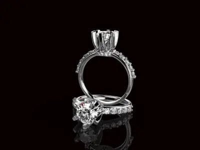 AV Disagne 80  Engagement Ring 3D print model