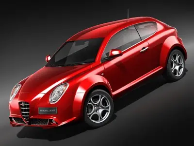 Alfa Romeo MiTo 2009 MidPoly 3D model