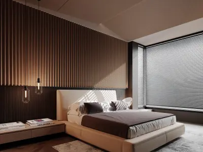Bedroom interior scenes 3D model by aratukishikaku - Textured