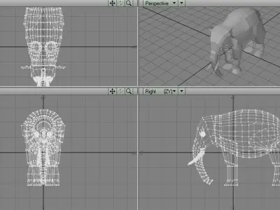 Elephant - Asia Male 3D model