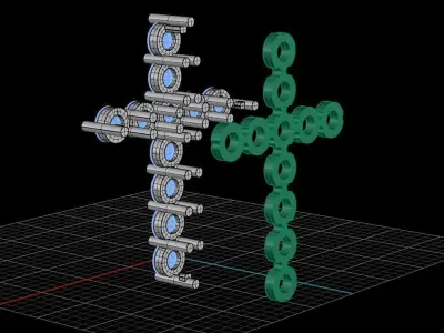 Luxury Diamonds Cross   3D print model