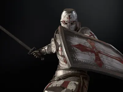 NPC Knight2 Low-poly 3D model