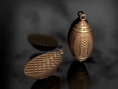 Rugby Ball American Soccer Ball 3D print model