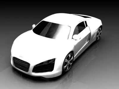 Audi R 8 sports car 3D model
