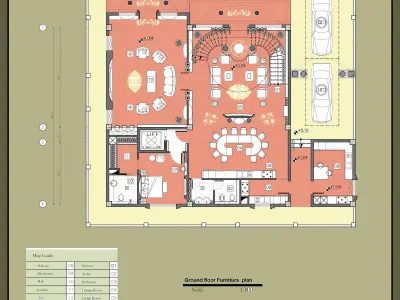 Classic Duplex House Plans  Professional  Pack3 Units 3D model