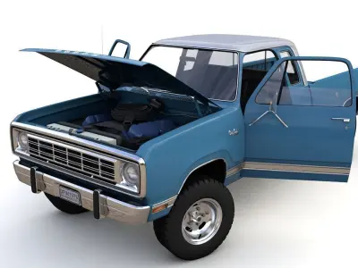 Dodge Power Wagon W200 ClubCab S2 1976 3D model