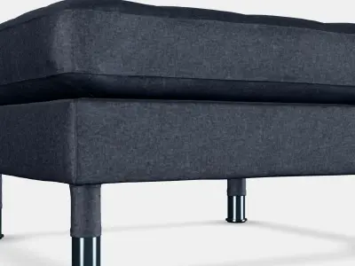 LANDSKRONA Footstool 4 Low-poly 3D model