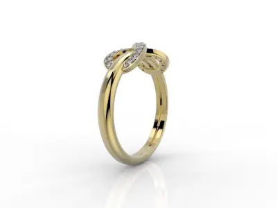 Tiffany diamonds infinite ring 3D print model