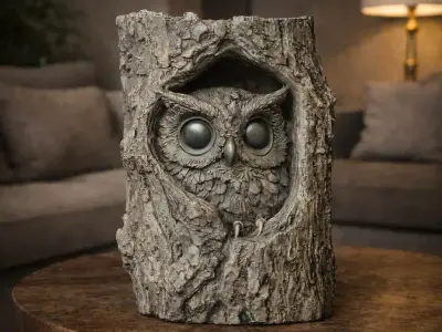Noctyra Hollow Owl 3D print model