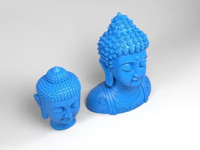 Buddha heads 3D print model