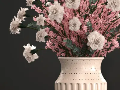 Decorative bouquet of flowers 3D model