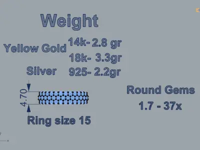 Wedding Band 01 3D print model