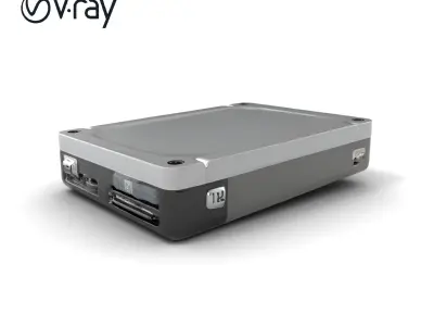 Secure Disk Drive Container High-Tech Model Pack Low-poly 3D model