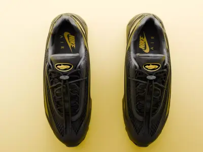 Corteiz x Nike Air Max 95 Black and Yellow colorway 3D model