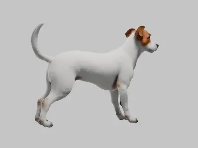 Terrier Dog Low-poly 3D model
