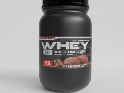 Whey 3d  Low-poly 3D model
