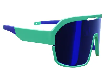 Teal  Blue Sports Sunglasses Free 3D model