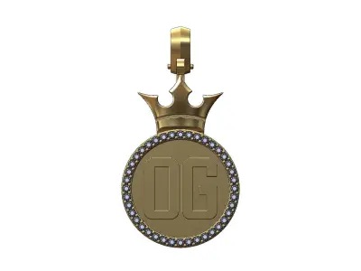 Crown OG diamond pendant 3D print model
