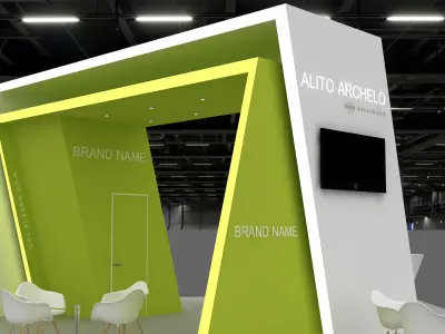 Exhibition Booth Stand stall 3D model 3D model