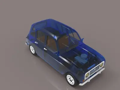 Renault 4 car Free 3D model