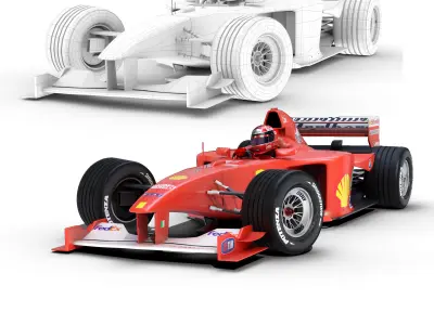 Formula 1 2000  Low-poly 3D model