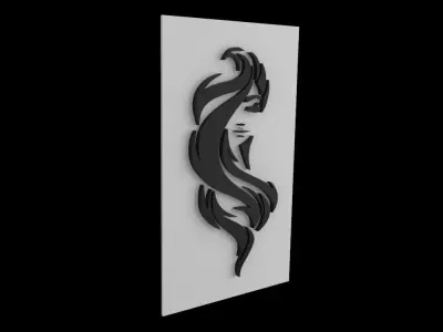 Picture woman 4 3D print model