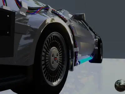 Back To The Future DeLorean 3D model