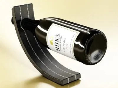 Wine Rack 4 and Red Wine Bottle 3D model