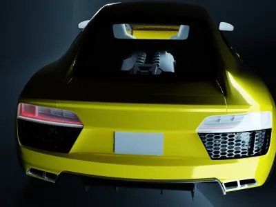 Audi R8 V10 Plus Low-poly 3D model