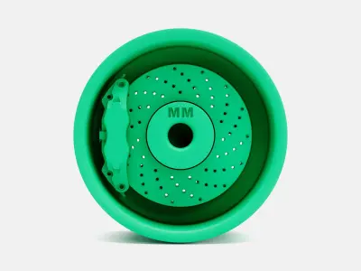 15x8 Keystone Klassic Wheel and Brake 3D print model