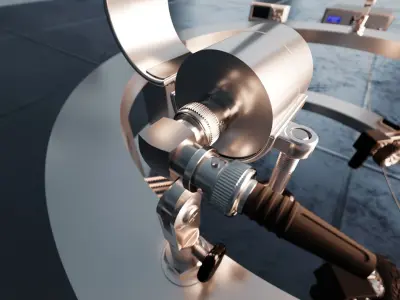 NCG50-D63 Air-Coupled Ultrasonic Transducer 3D model