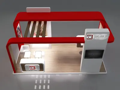 Booth Exhibition Stand a321 3D model